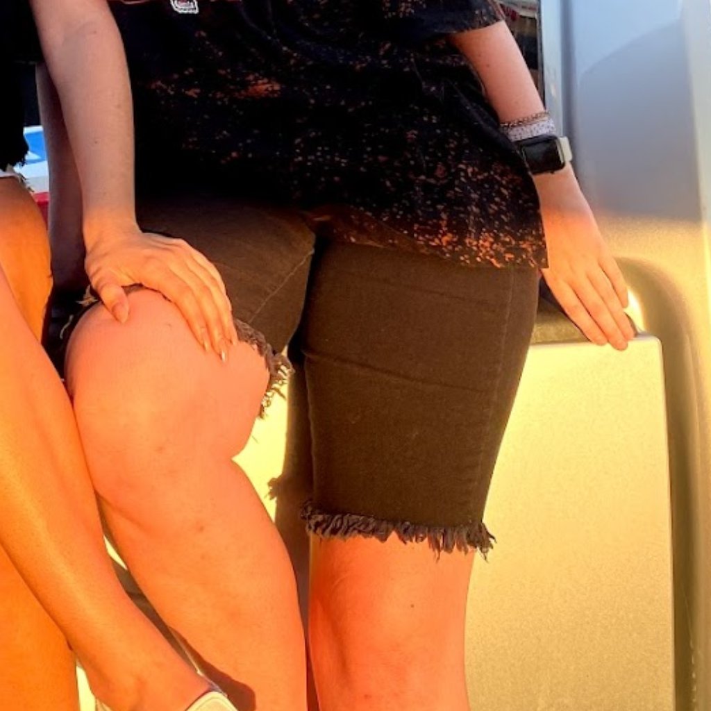 Black Bermuda Jean Shorts